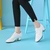  Girls Tango Salsa Performence Practice Woman Sneaker Ballet Shoes Women Latin Dance Shoes Leather Lace-up Ballroom Shoe