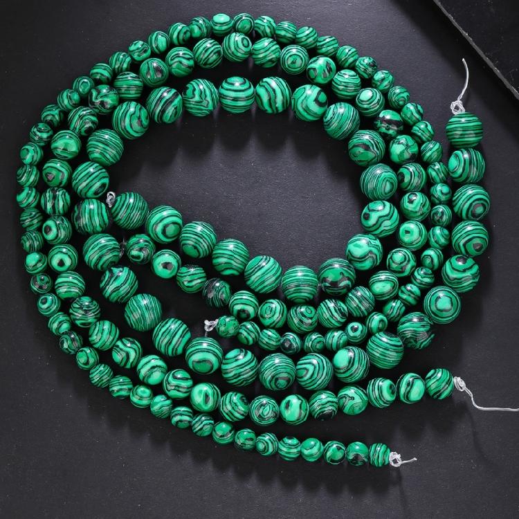Malachit Runde Perlen Für Schmuckdesigner Naturstein Bastelperlen DIY Armband Halskette Herstellungszubehör