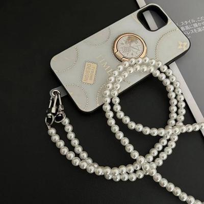 Cintura anti-smarrimento per telefono, clip universale, catena per borsa, lunga catena a tracolla, cordino con perline fatte a mano, cordini per telefono cellulare da donna