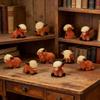 30Pcs Mini Highlands Cow Figurines To Hide Miniature Cow Statues Ornament for Cake Toppers Garden Microlandscape Decors