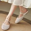 Hollow out slippers for women, French woven 2026 summer new style, breathable and versatile, casual outer wear, M ü ller slippers