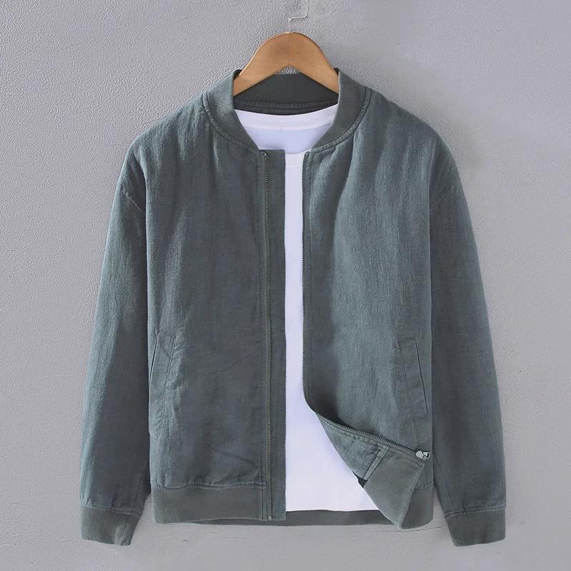 G150 Men's Retro Japanese Ramie Jacket - Autumn Casual Loose Fit
