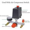 Regulator Valve,Double Outlet Tube Alloy Air Compressor Switch Pressure Regulator Valve Fit Part,forPiston Air compressor,High Voltage Regulation,