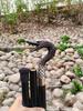 Silver Dragon Head Walking Stick – 3 Fold Black Hardwood Cane, Style Handle