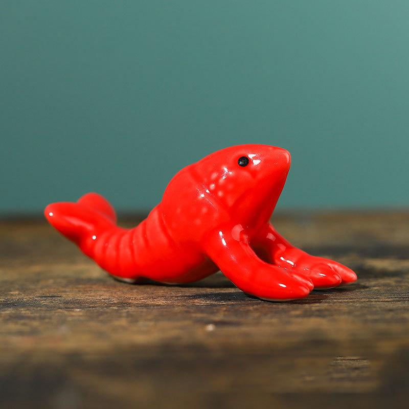 Mini søt dyr Paint Pensel Pen Rest Keramiske Ornamenter Kinesisk kalligrafi Skrivepennholder Håndverk Penn Pute NYHET