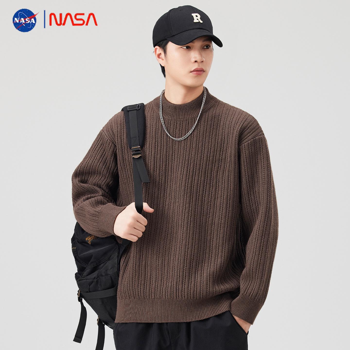 

NASA X 2025 Winter Trendy Knit Sweater: Versatile, Warm, Couple-Style Men s Fashionable Knitwear. M