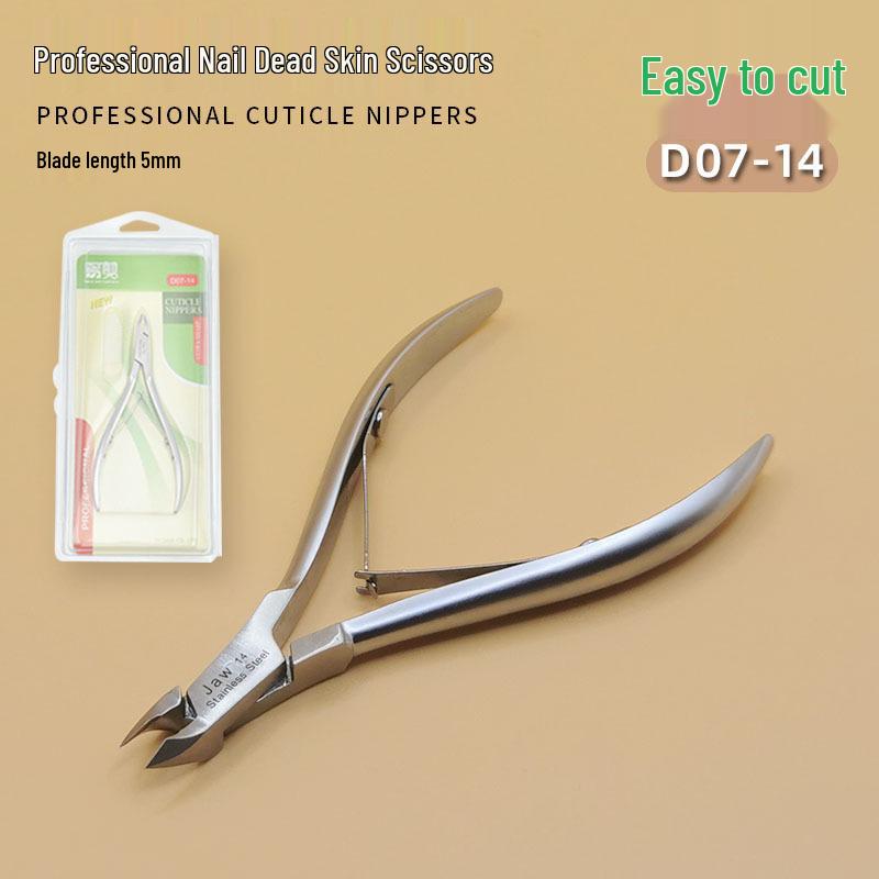 

Vietnam Easy Cut Stainless Steel Cuticle Scissors D07-14 Frosted Manicure Tool Set.