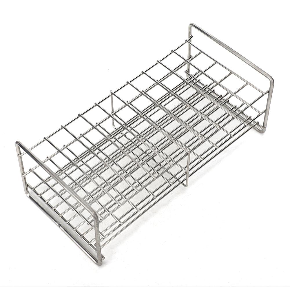 Stojan na zkumavky z nerezové oceli 18,5 mm s 50 otvory Držák na lékařské zkumavky se čtvercovým otvorem