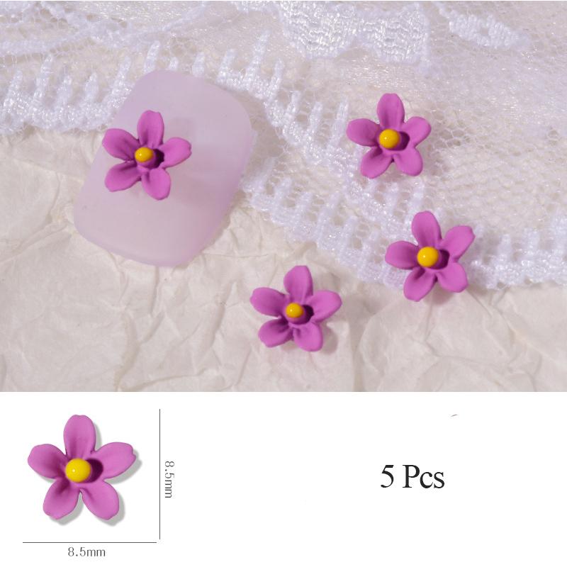 5 Sets of Nail Metal Small Flower Nails Frosted Hyuna Three ...