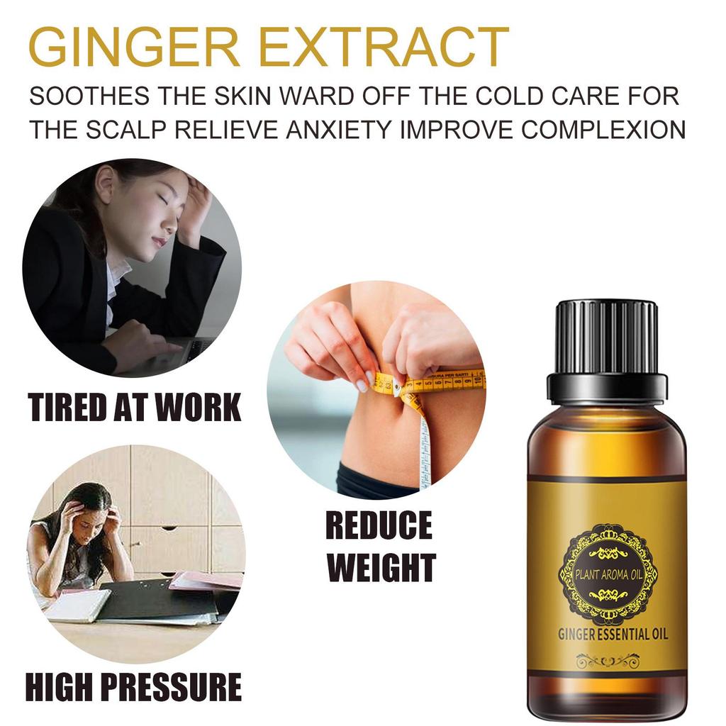 30ml masér Oil Ginger Oil Přírodní Břišní drenáž Ginger Oil Natural Therapy Lymfodrenáž masáž