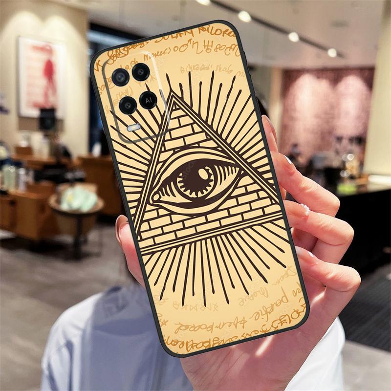 Pyramid Eye Symbol Case For Oppo A40 A60 A80 A18 A38 A58 A78 A98 A16 A76 A96 A15 A17 A77 A74 A94 A54 A57S Cover