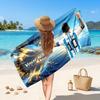 Asciugamano da Spiaggia Personalizzato Lionel Messi, Stampa Testo Nome Personalizzato, Asciugamano Morbido Asciugatura Rapida con Logo Calcio, Regalo per le Vacanze