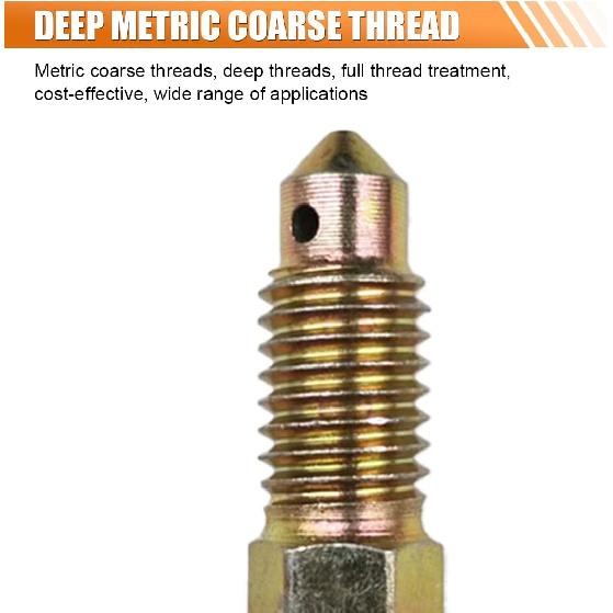 36PCS Brake Bleeder Screw Assortment Kit, SAE & Metric Cylinder Bleeder Valve Screw Kit, Vehicle Brake Caliper Accessories Replace H9406-6, H9402-6,