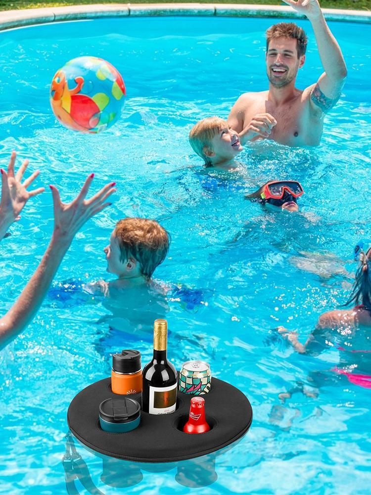 Pool Beverage Holder Pool beverage foam floater 5 Holes Floating Spa Hot Tub Drink Tray floating cup holder for Pool Beach Party