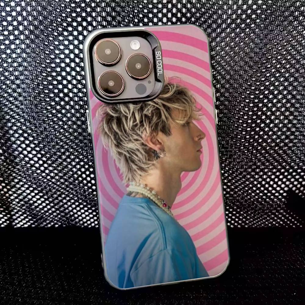 

M-MGK Machine Gun Kelly Phone Case For iPhone 16,15,14,13,12,11,8,7,Pro,Max,Plus,Mini,XS,SE Anti Fall Black Matte Hard iPhone14promax