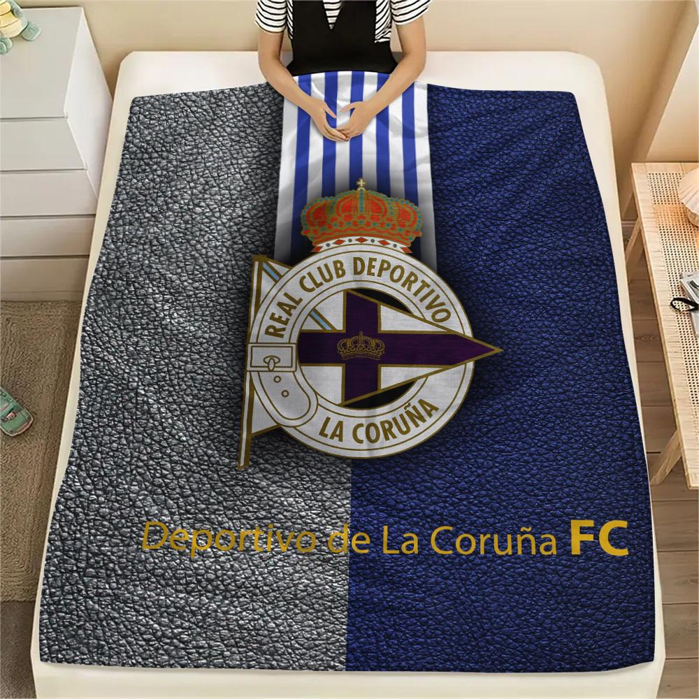 Deportivo de La Coruña Flanelldecke mit Aufdruck, Hohe Qualität, Bequem für alle Jahreszeiten, Heimdekoration, Wärme und Komfort