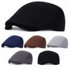 Breathable Men's Beret Hat Retro Forward Cap Literary Newsboy Cap  Outdoor