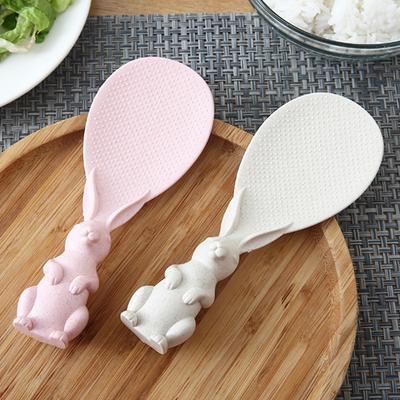 Wheat Straw Rabbit Spoon Can Stand Up Rabbit Rice Shovel Non-stick Rice Spoon
