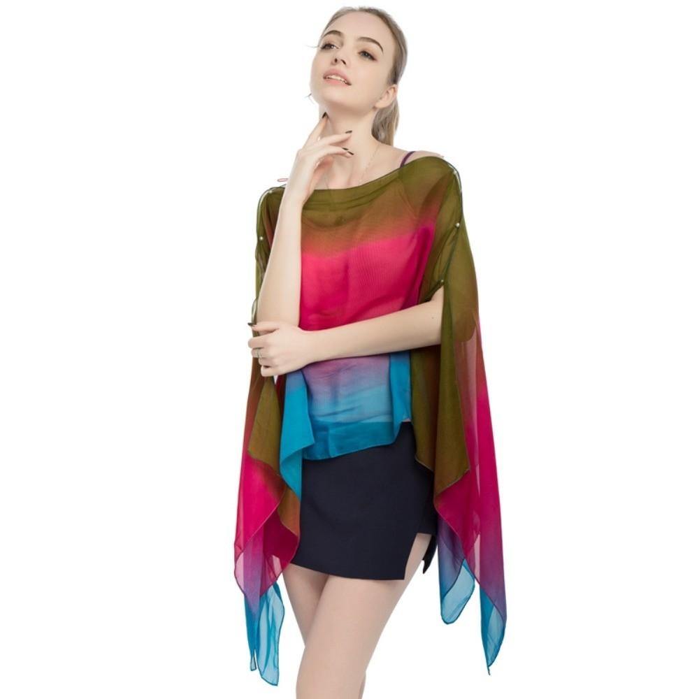 Chiffon Sunscreen Shawl Sun Protection Pullover Top Fashion Chiffon Shrug Summer