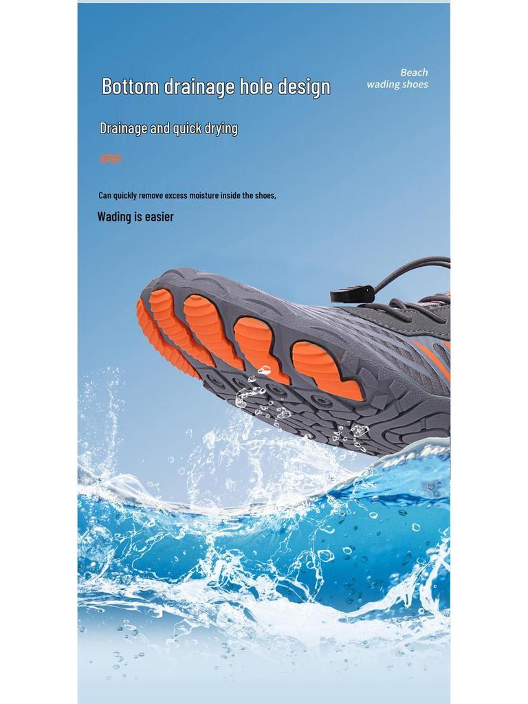 Spring/Summer Lightweight Non-slip Trekking & Cycling Shoes for Couples - Ideal for Outdoor Activities, Wading, Swimming, and Fishing