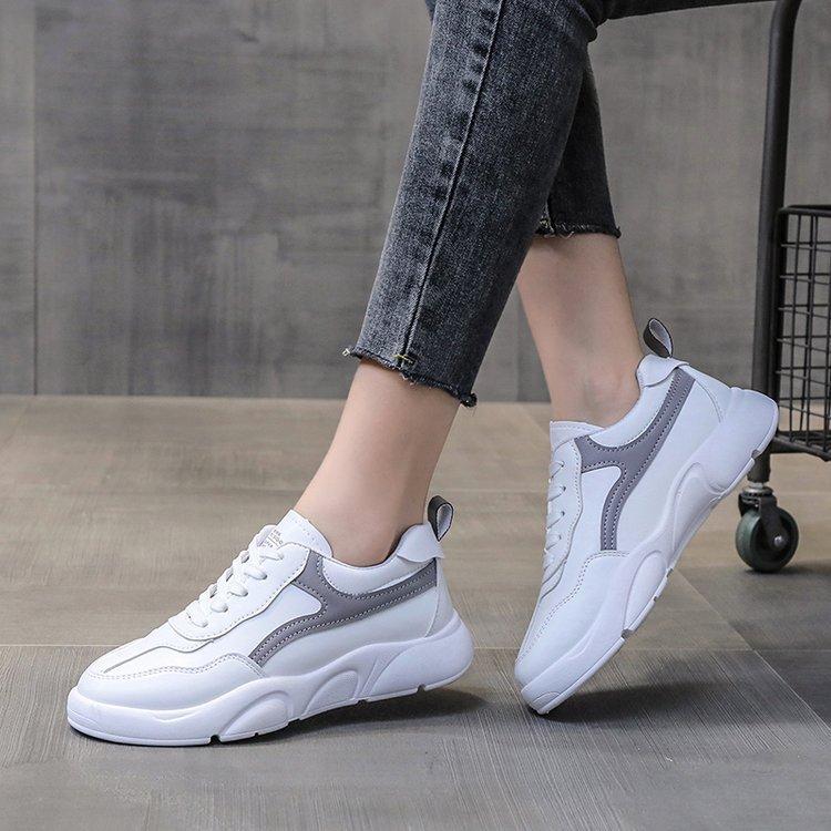 Pumps Women's Autumn Leather Solid Color Fashion Casual Sneaker