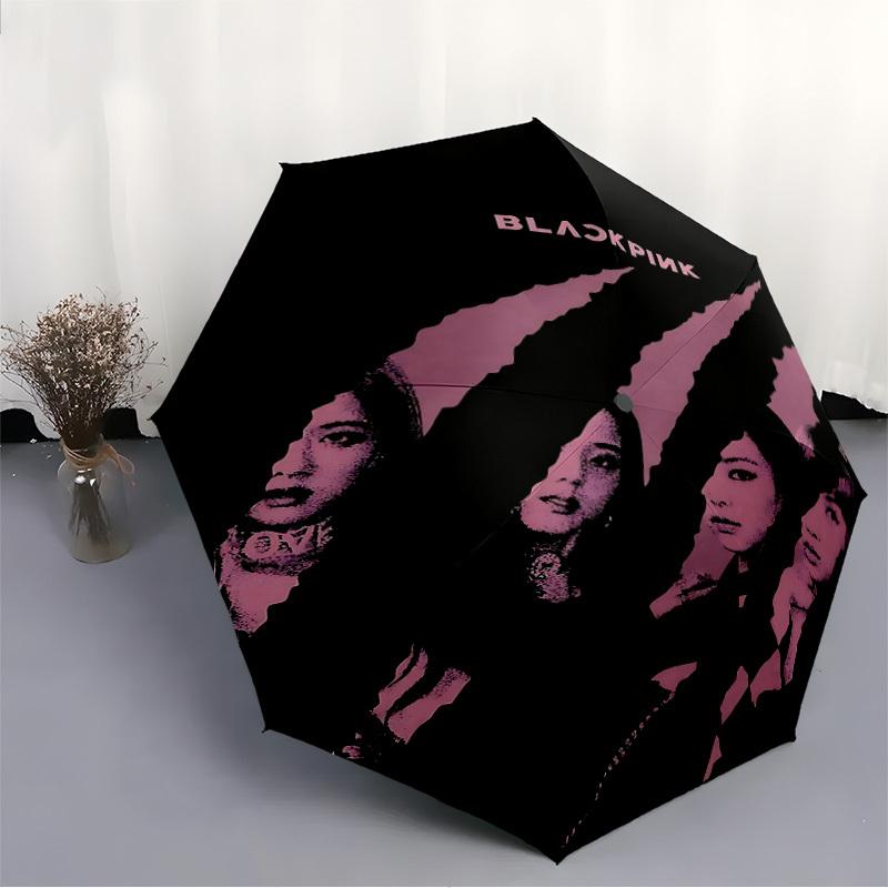 1PC Blackpink Members Automatic Open/Close, 8-Rib Durable Frame Compact Travel Umbrella for Men & Women S1222013