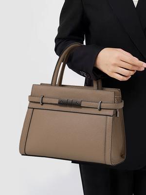 2025 New Model Luxury-Inspired Elegant Leather-Toned High-Class Top-grain Cowhide Handbag