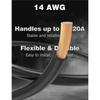 2er-Pack 1FT SAE-Verlängerungskabel für NOCO Genius Smart-Batterieladegeräte, 14AWG Heavy Duty SAE-Steckerkabel, Für Auto