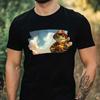 T-Shirt Herren Frosch als Feuerwehrmann Motiv Baumwolle Größe XS bis 5XL