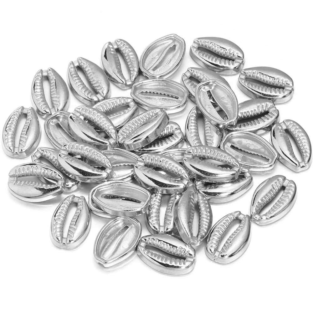 50pcs CCB Natural Shell Beads Sea Conch Loose Spacer Beads For Jewelry Making DIY Crafts Necklace Bracelet Earrings Accessories