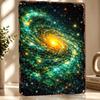 Vibrant Spiral Galaxy Personalized D Textured Metal Poster Wall Art Vintage Tin Signs for Home Decor Accessories Room Ornaments