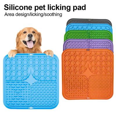 Mantel individual para mascotas, tapete de silicona para lamer gatos y perros, cuenco de comida lenta, comedero para perros, suministros para entrenamiento, baño de mascotas, distracción #468810