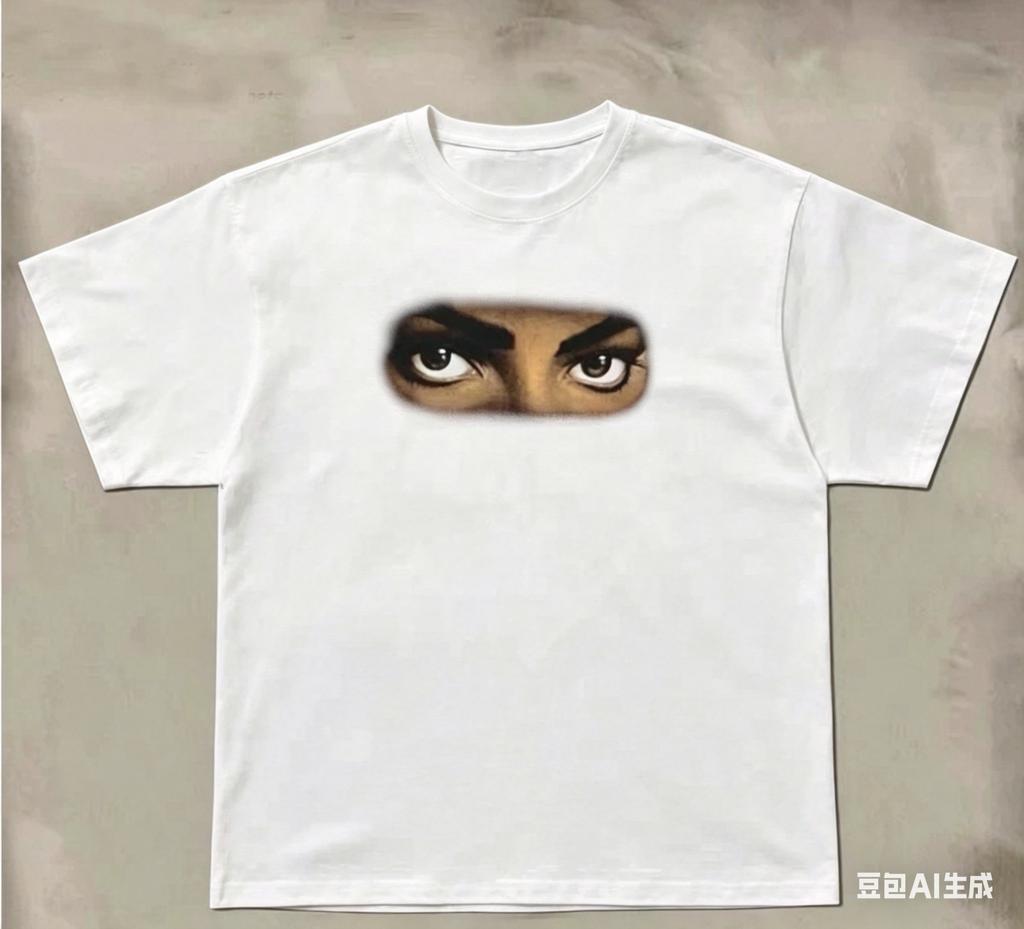 Pay Tribute To Michael Jackson Michael Jackson Portrait Printed ShortSleeved Retro Unisexs And Unisexs High Street TShirt Trend