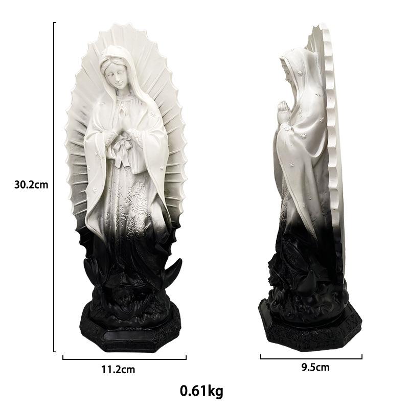 Resin Handicrafts Virgin Mary Christian Sculpture Catholic Goddess Sculpture Decorative Figurines Home Decoration Accessories