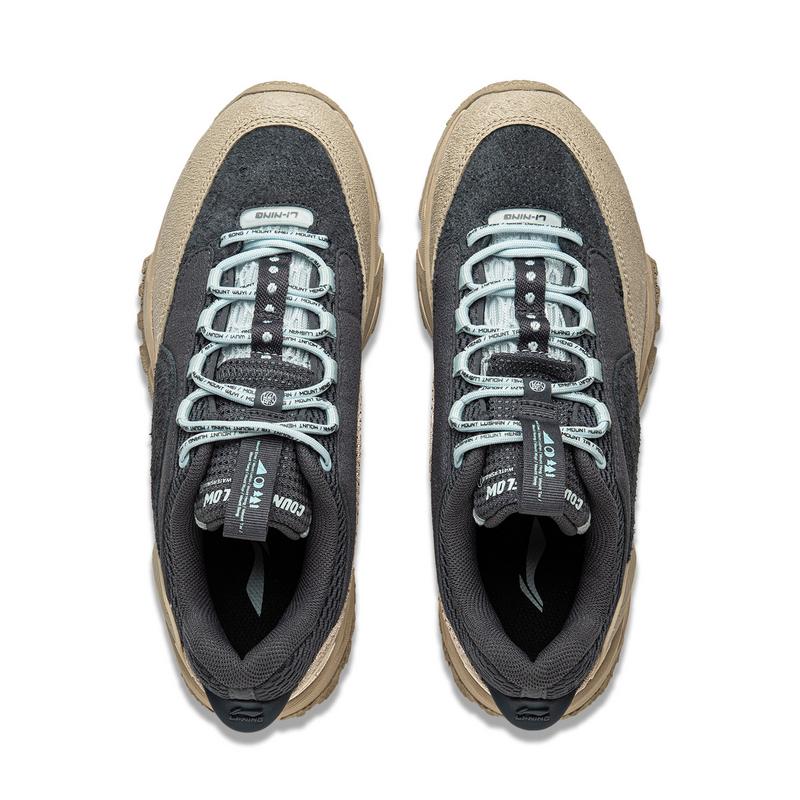 New LiNing CF Su Xi Xingye V2 Cushioning Support Low Top Outdoor Trekking Shoes Women's Black Umber AHCU040-2