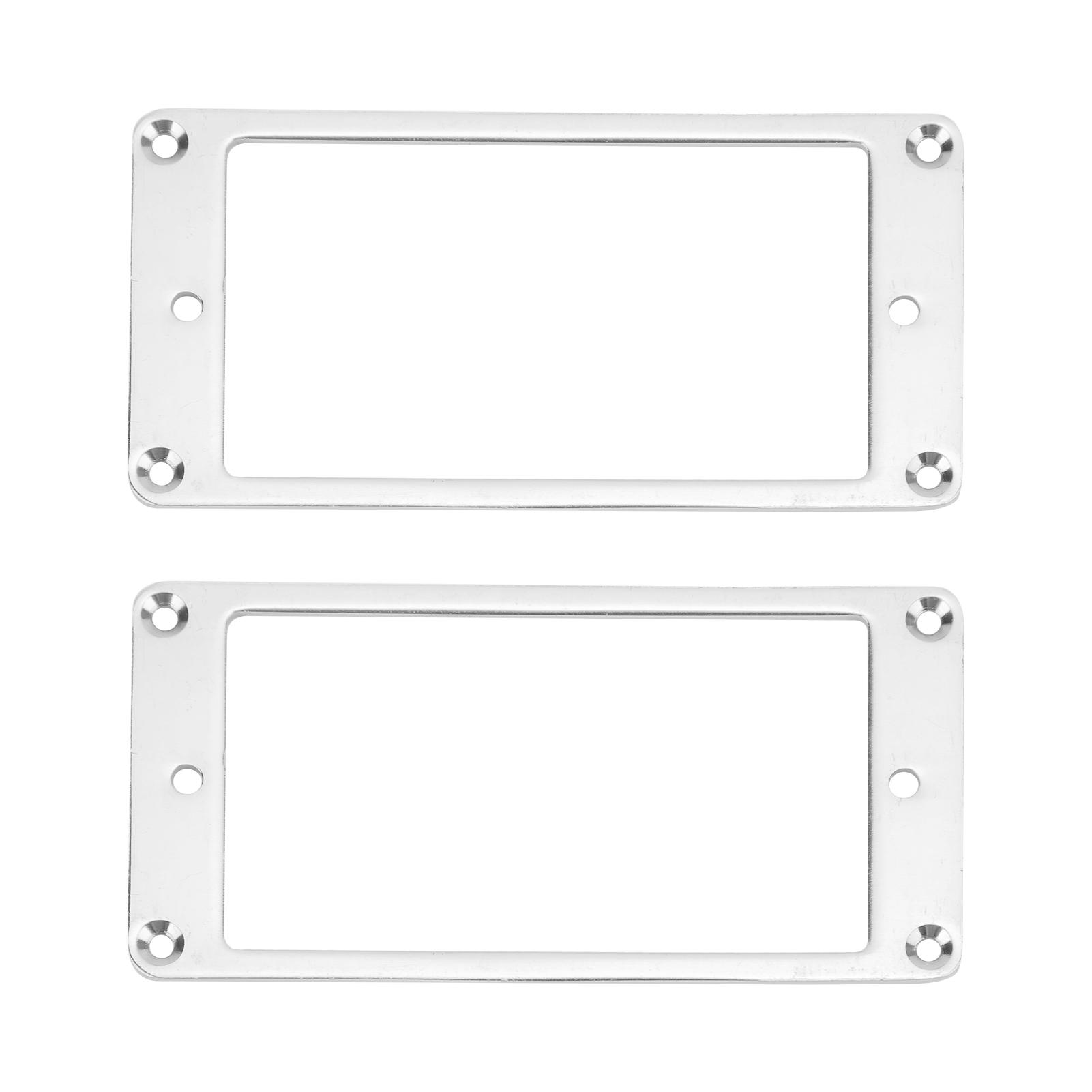 

2Pcs Electric Guitar Pickup Ring Metal Flat Mounting Frame Musical Instrument AccessoriesGold серебряный