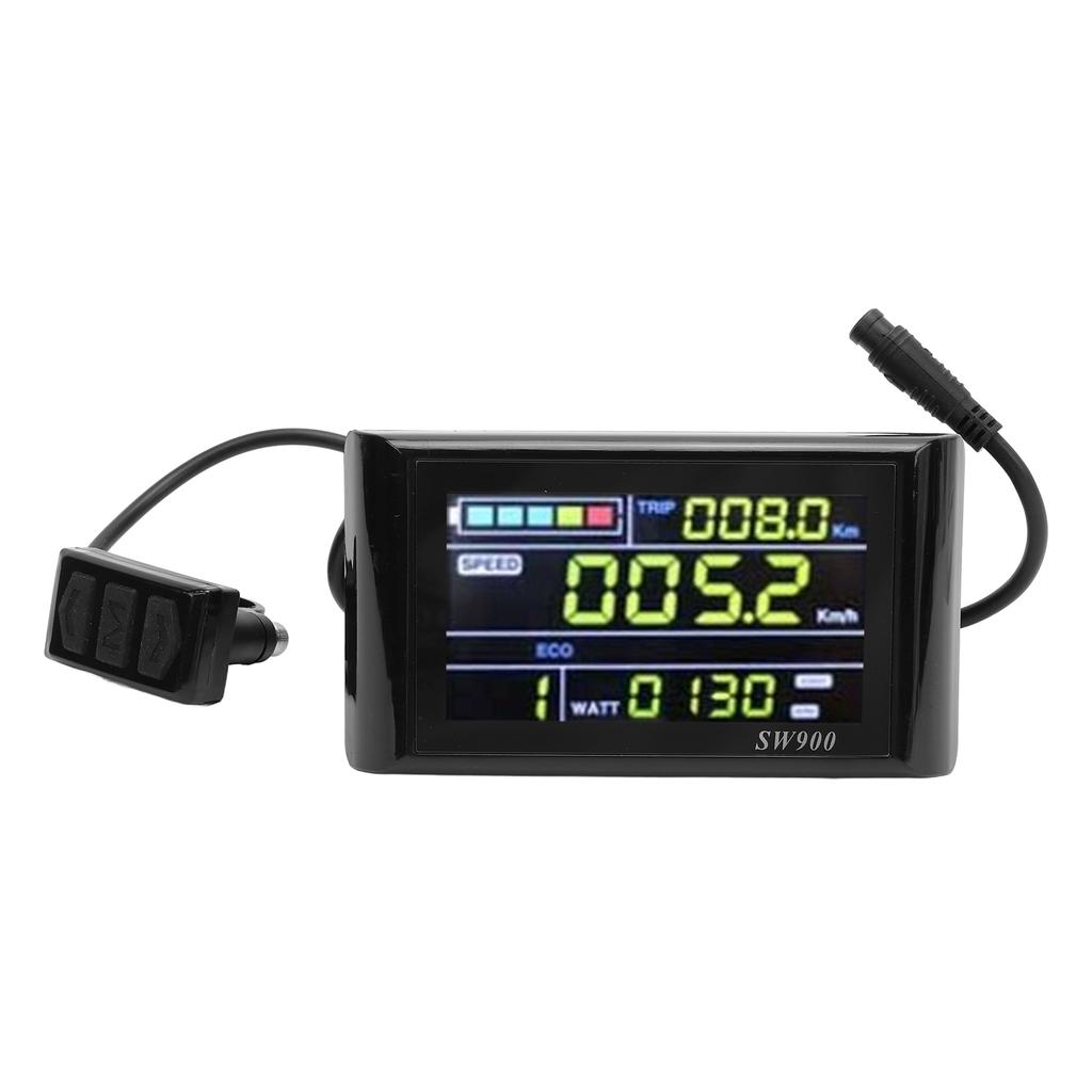 Electric Bike Panel LCD Display Control 6P Water Proof Meter 24V 36V 48V 60V Universal SW900
