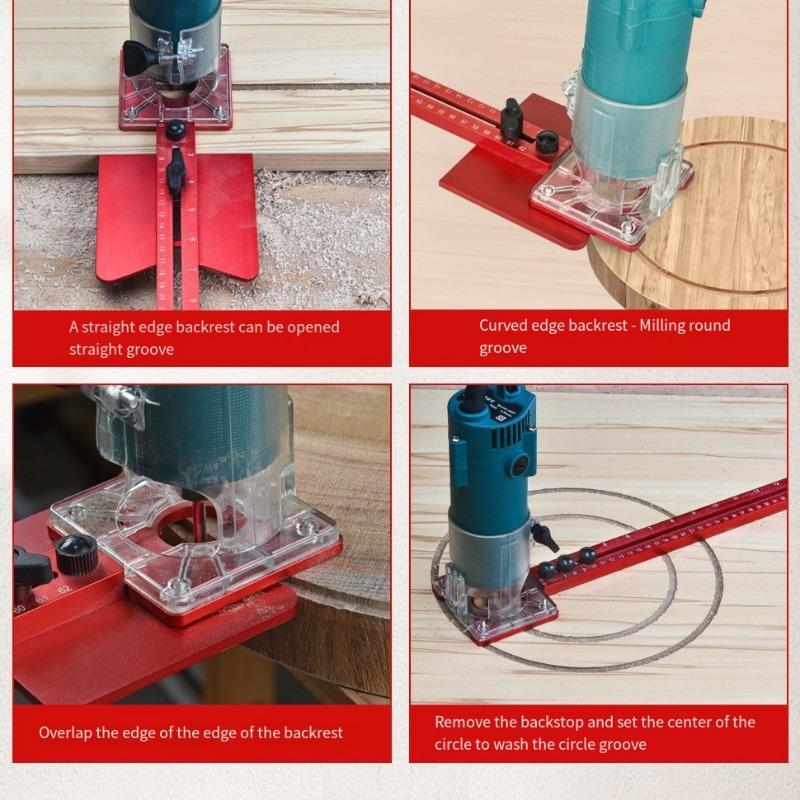 1PC Woodworking Edge Trimming Machine Engraving Machine Universal Edge Trimming Machine Bracket Auxiliary Round Opening Artifact