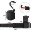 Ganci Sollevamento Pesi con Supporto Polso Cinghia per Mano Per Palestra Fitness Trazioni Guanti per Power Lifting Allenamento