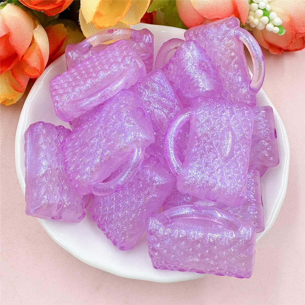 Creative For Bracelet Making 20.6*24.8mm Handmade Material Loose Beads Handbag Acrylic Fashion 20pcs DIY Jewelry Accessories