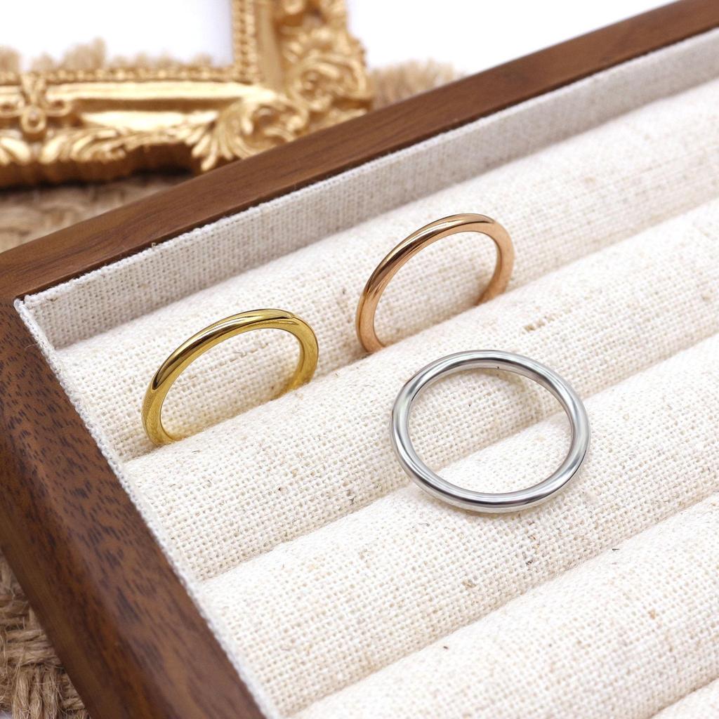 Three-Color Minimalist Stacking Ring – Elegant, Versatile, Thin Bands for Women