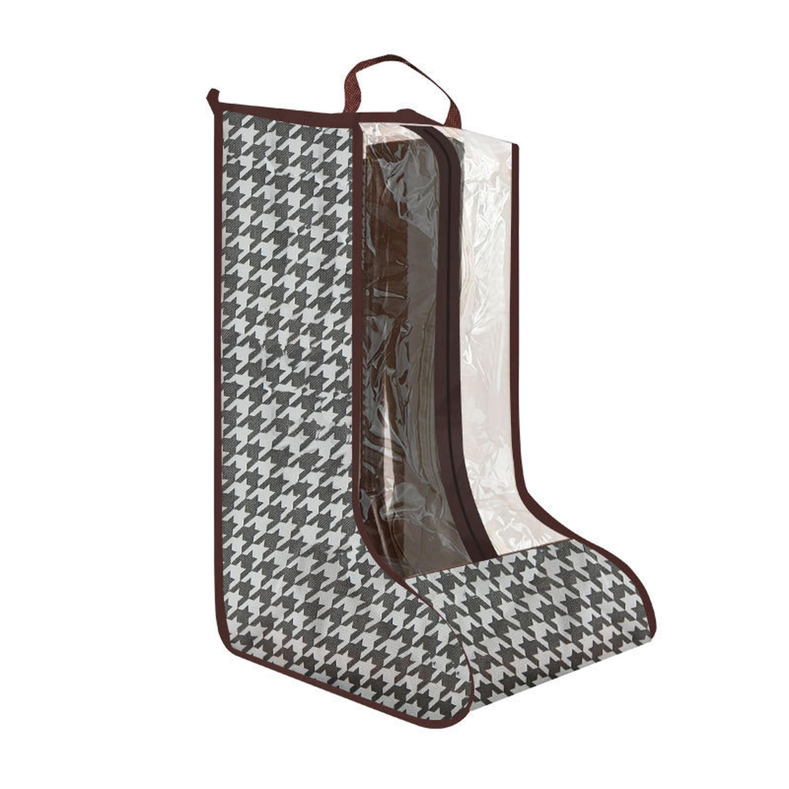Boot Storage Bag Portable Shoes Organizer Travel Transparent PVC Mesh Thigh-high Boot Container Bag One Size