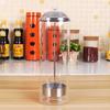 Yousheng Straw Storage Bucket with Stainless Steel Lid Dust-proof Jar Glass Durable Food-Grade Straw Holder Organizer for Kitchen