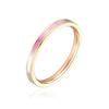 Titanium Steel Korean Simple and Colorful Fritillary Ring Electroplating Niche Smooth Shell Ring Female Ins Accessories