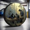 1pc, Portable Bear-Shaped Tire Cover, Made Of Multifunctional Fabric, Suitable For Outdoor Parking, No Electricity Required, Ver