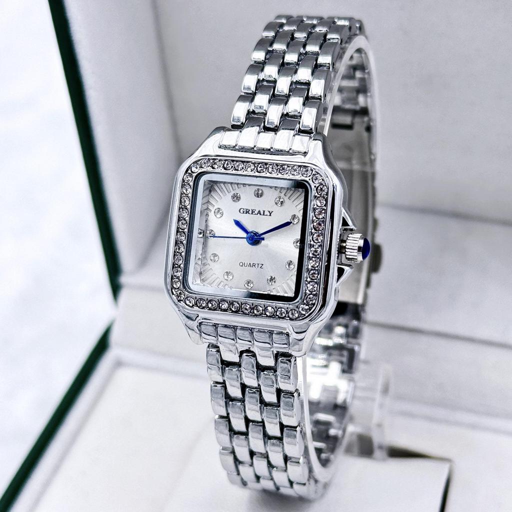Montre à Quartz Carrée Classique Rétro GREALY pour Femme Étanche
