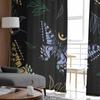Butterfly Watercolor Plant Vintage Tulle Curtains For Living Room Sheer Curtain For Bedroom Kitchen Blinds Voile Curtains