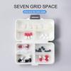 Pill Storage Box Food Grade Compact Size Multi-compartments Good Seal Effect Large Capacity Item Storage Reusable 7 Grids Tablet