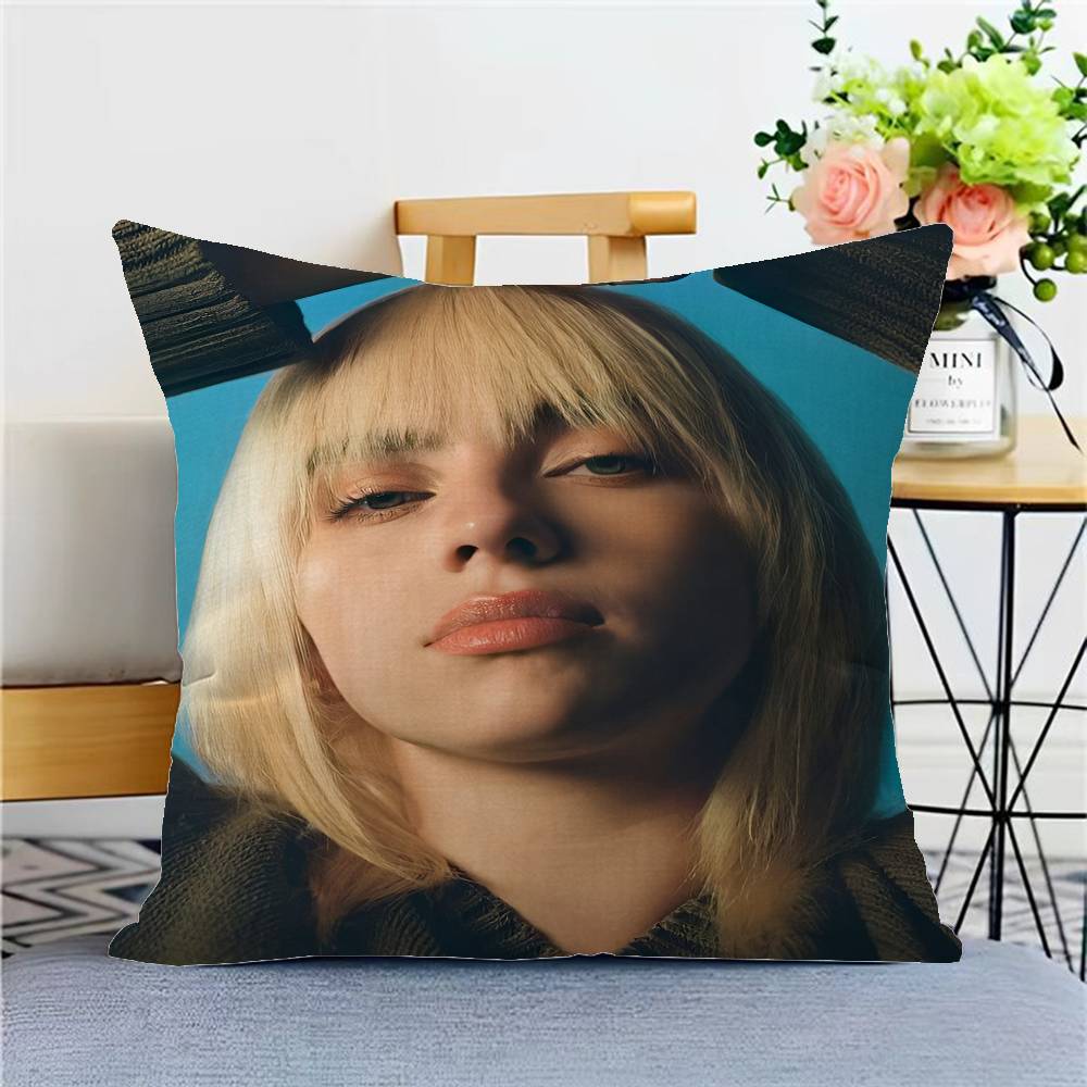 B-Billie E-Eilish Pillow Anime Pillow Sofa Bed Head Pillow Cover Cushion Cover 45x45 Cm Fashion