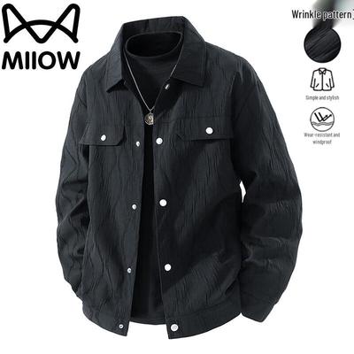 Mao Ren Men's Spring Autumn Lapel Workwear Casual Jacket